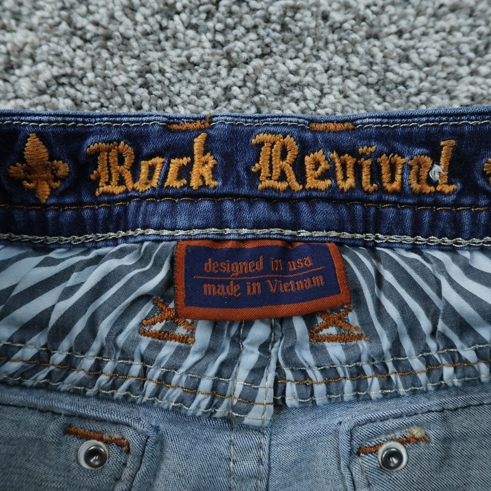 Rock Revival Jeans Womens 30 Dark Blue Denim Pants Easy Boot Betty Flare Stretch - Picture 7 of 15